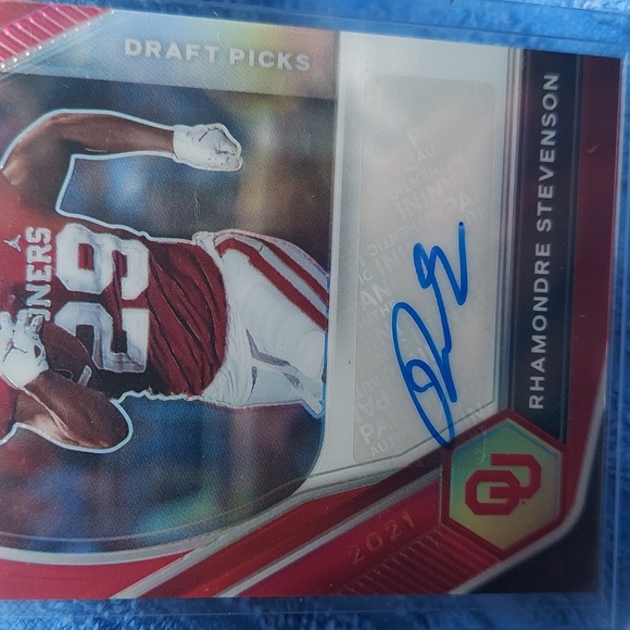 2021 Panini Prizm Draft Rhamondre Stevenson Blue Prizm Rookie card - Picture 6 of 6